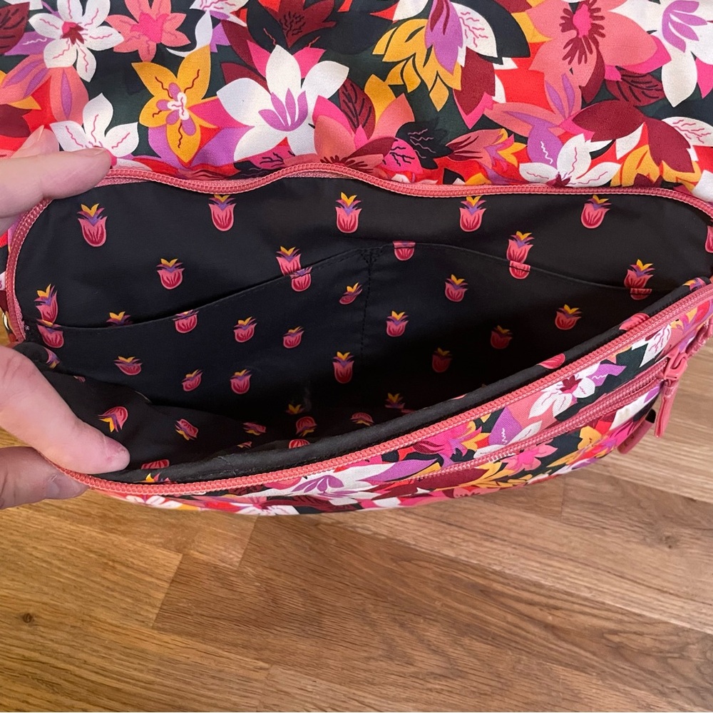 Vera Bradley Utility Crossbody Bag “Rosa Floral” - Picture 8 of 11